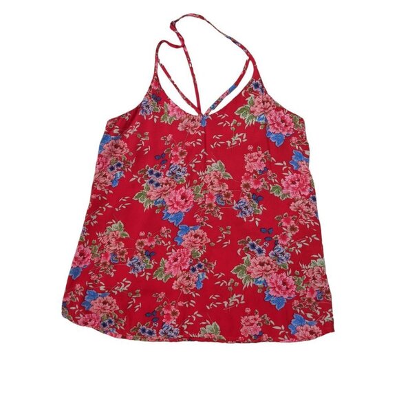 NO BOUNDARIES Floral Tank Top Red Size Small Junior - Picture 7 of 9